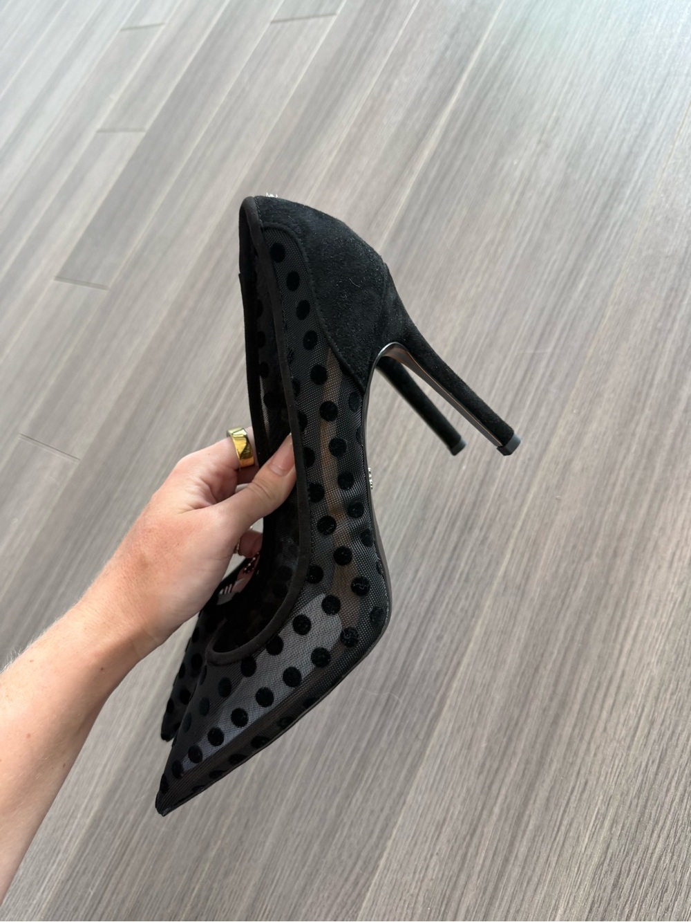 Sam Edelman Hazel Mesh Pokla Dot Heels - Picture 4 of 4